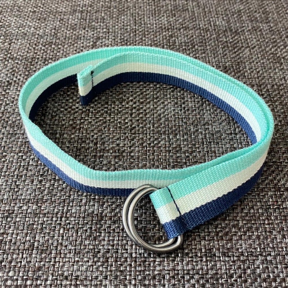 ⭐️ Carter’s Striped Belt Baby Toddler 0-2 years, Blue Belt Silver Buckle, Preppy
